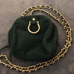 EUC green suede crossbody